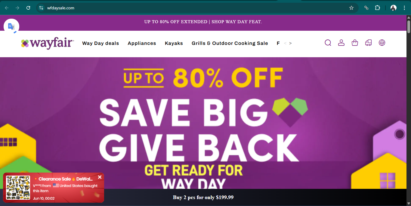 Wfdaysale.com Review: Customers Cautioned Against Deceptive Online Shopping Experience