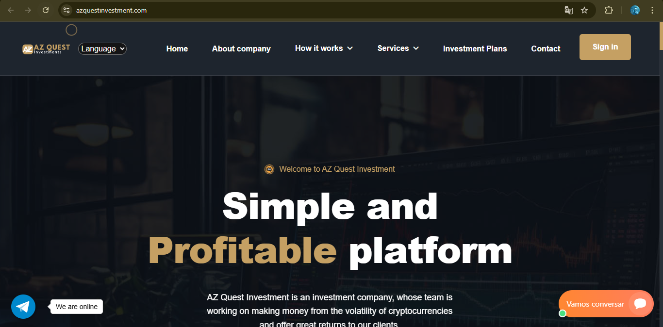Azquestinvestment.com Review: Is This Crypto Investment Platform Legit or a Scam?