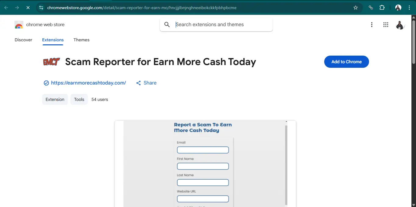 Scam Reporter for Earn More Cash Today