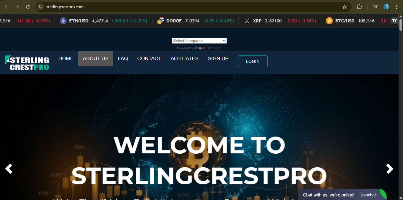 Sterlingcrestpro.com Review: Is This Crypto Investment Platform Legit or a Scam?
