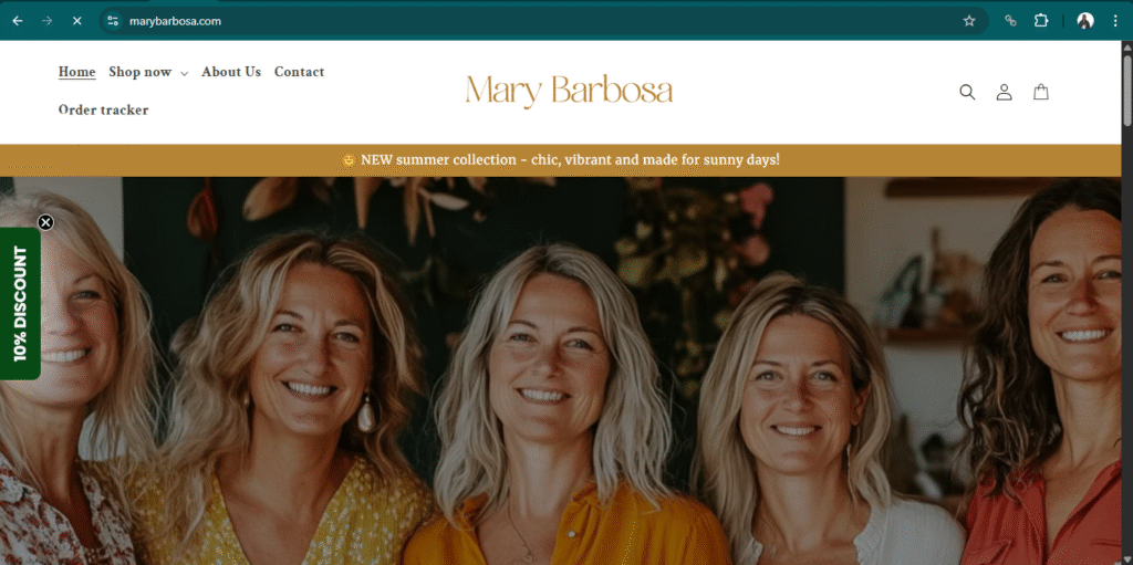 marybarbosa.com homepage