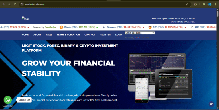 Vendorfxtrader.com Review: Trading, Investing, and Scam Risks