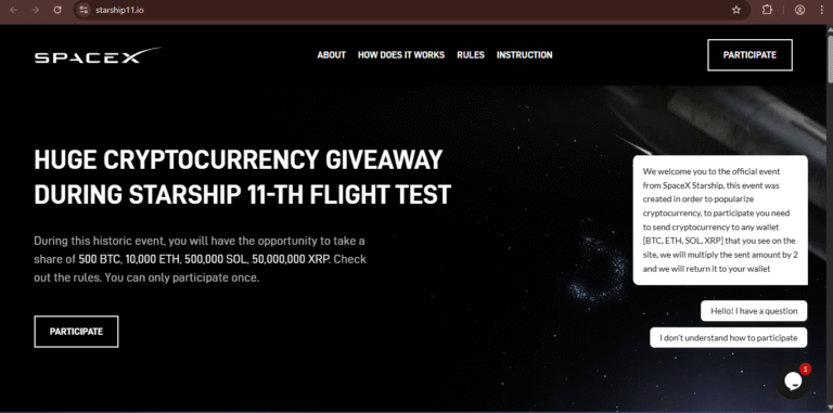 screenshot of Starship11.io homepage
