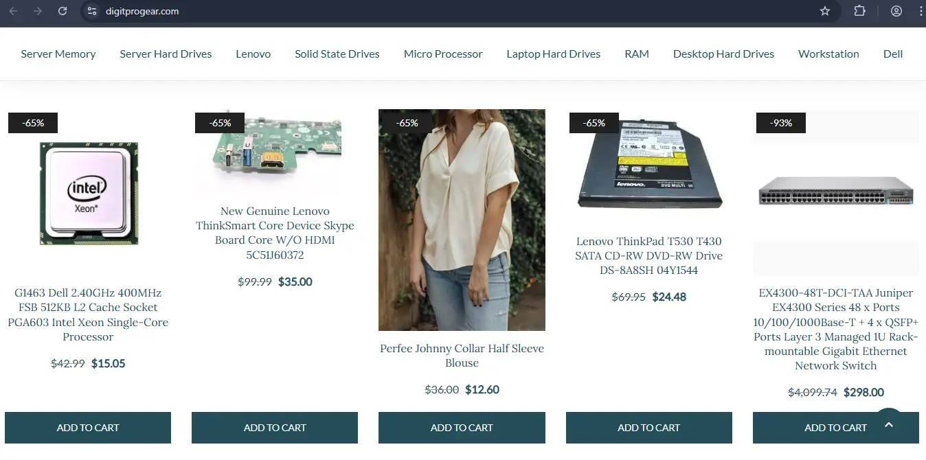 Digitprogear.com Review – Real Store or Financial Scam? 21 Site Screenshot