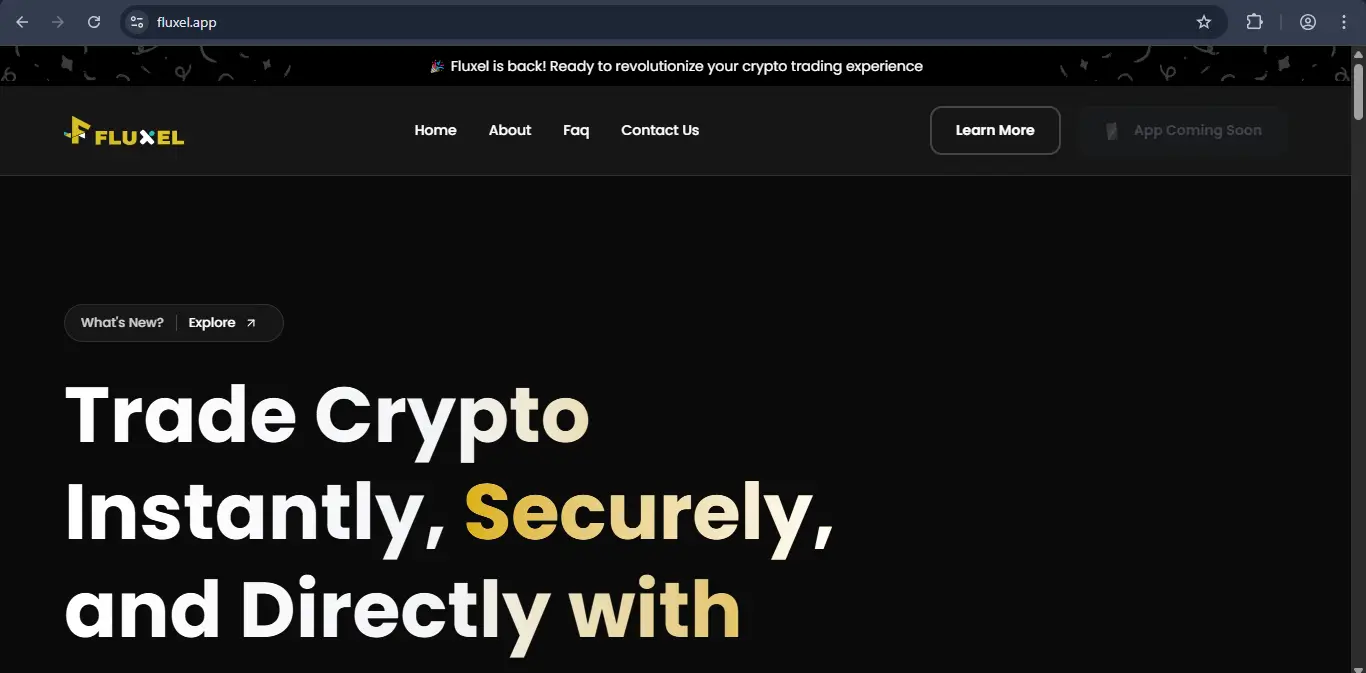 Fluxel.app Review – Is This Crypto Site Legit or a Scam? 21 Site Screenshot