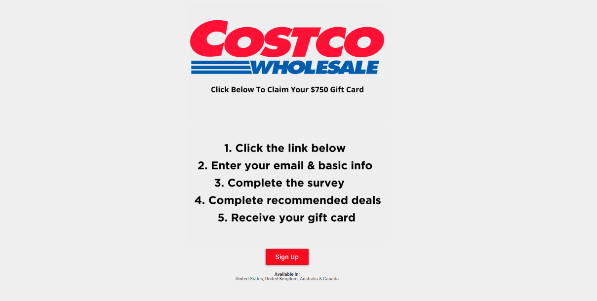Costco Wholesale $750 Gift Card Scam explained