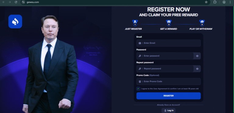 screenshot of the Geweu.com scam