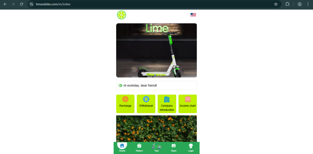 The Limessbike.com task scam website