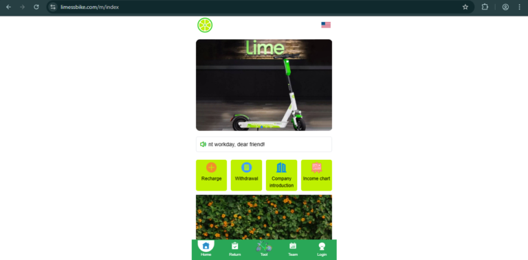 The Limessbike.com task scam website