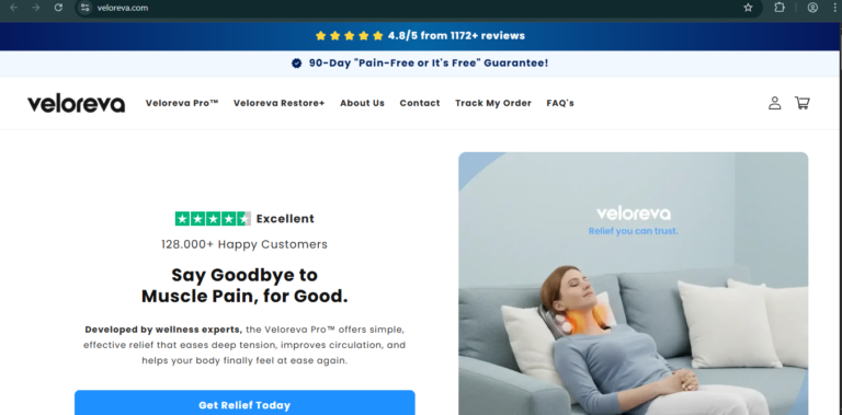 screenshot of the Veloreva.com scam store.
