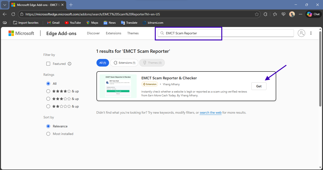 EMCT Scam Reporter & Checker Extension Version 2.0.0 19 EMCT Scam Reporter Checker Version 2.0.0 on microsoft edge add ons