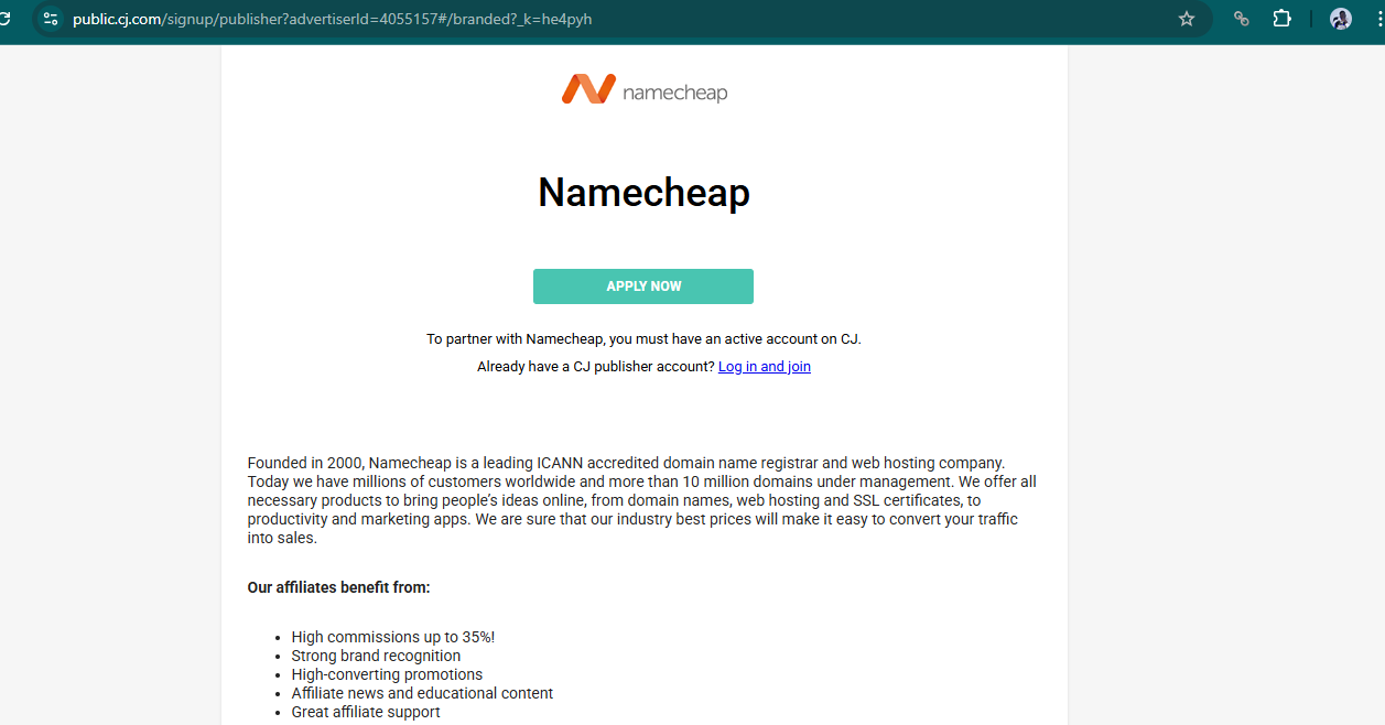 How To Join The Namecheap Affiliate Program 14 Namecheap Affiliate Program CJ
