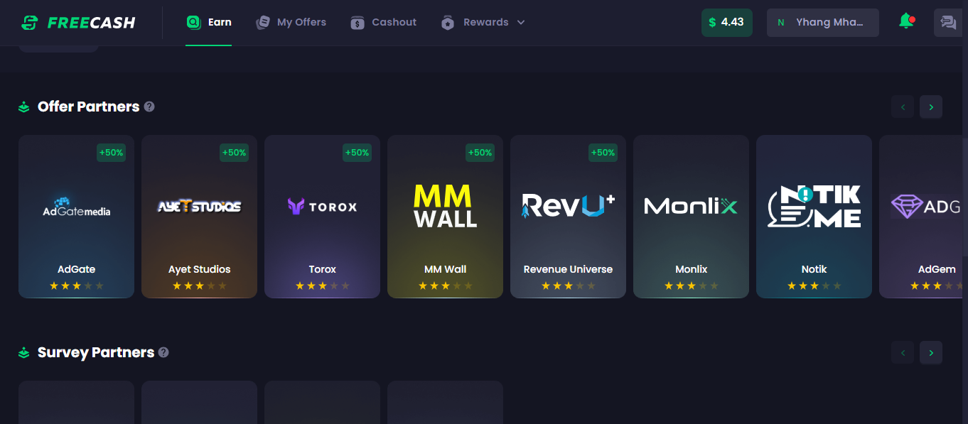 A Complete Guide to Earning on Freecash: Features & Payouts 12 freecash offerwall partners