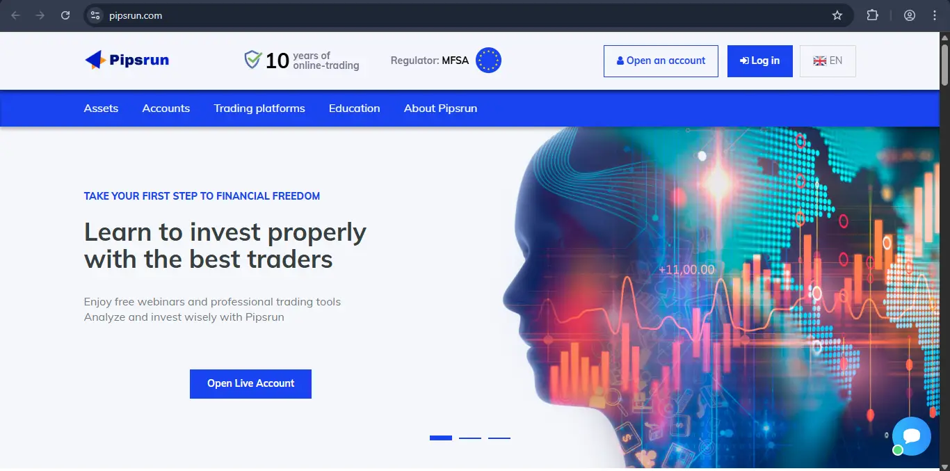 Pipsrun.com Review – Trading Platform Scam Exposed 21 Site Screenshot
