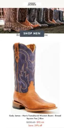 Before You Buy from Codyjamesboots.net – Read This Review 21 Site Screenshot