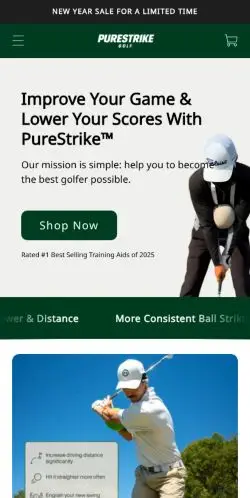 Is Purestrikegolfco.com Trustworthy? (My Analysis) 21 Site Screenshot