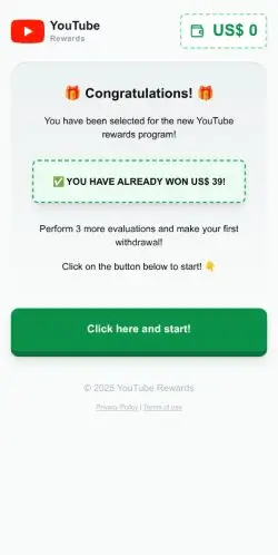Snapwealthy.com Review – A Deep Dive into the "YouTube Rewards" Scam 21 Site Screenshot