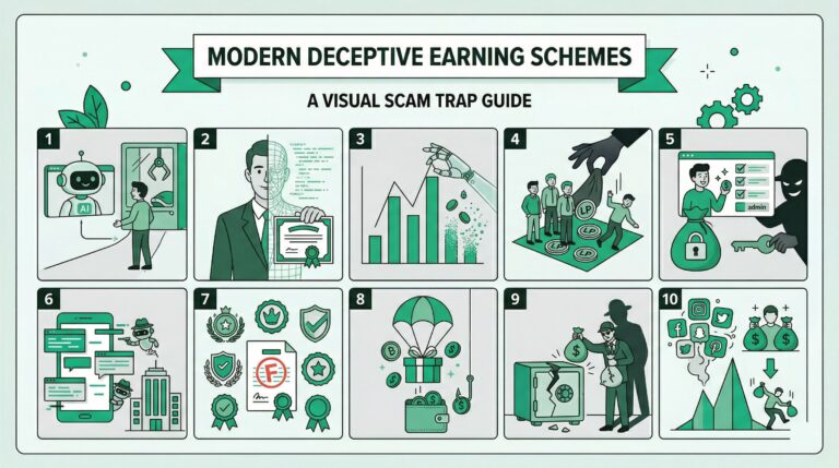 modern deceptive earning schemes like deepfakes and crypto scams.